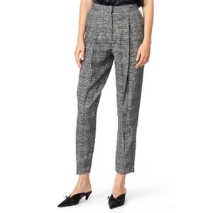 HABITUAL Easton Pleated Crop Trousers / Glen Plaid Amber Gold